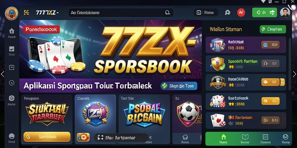 Screenshot gameplay 777ZX menampilkan berbagai opsi taruhan olahraga.