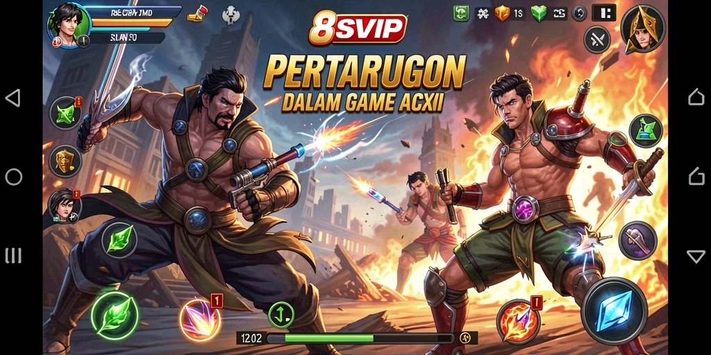 Pemandangan aksi seru dalam permainan 8SVIP yang mendebarkan.