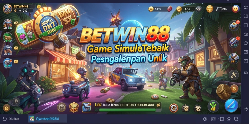 Screenshot gameplay BETWIN88 yang menampilkan dunia simulasi menarik.