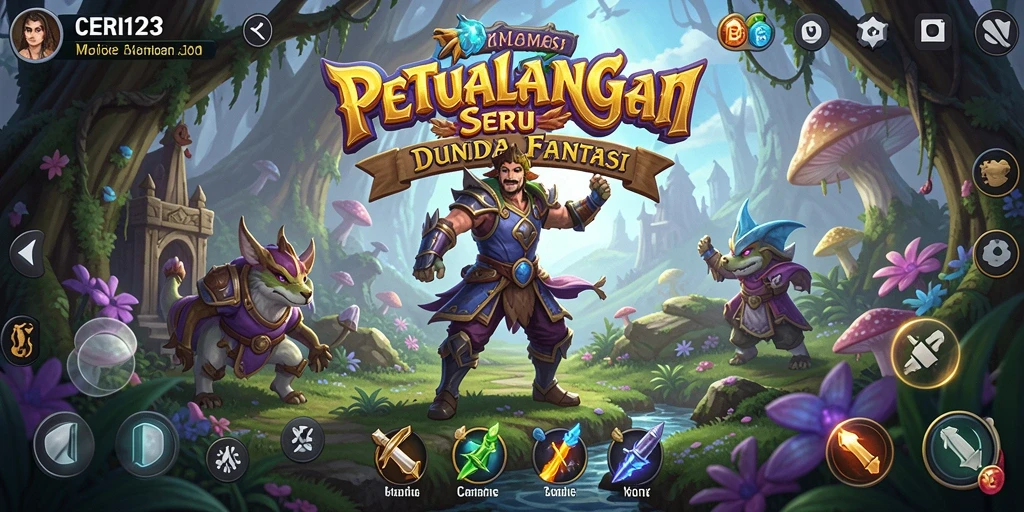 Screenshot utama CERI123 menampilkan gameplay petualangan yang mendebarkan.