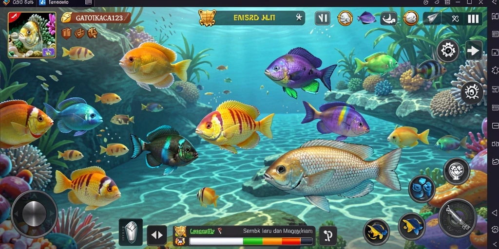 Tampilan menarik dari gameplay GATOTKACA123 di dunia Tembak Ikan.