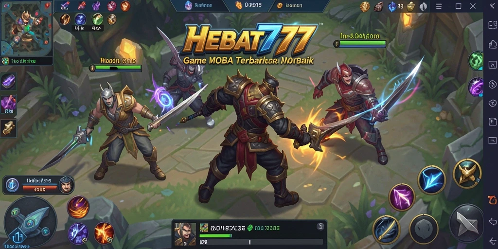 Tangkapan layar HEBAT777 yang menampilkan aksi gameplay seru di arena MOBA.