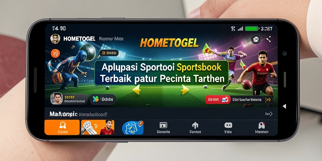 Screenshot yang menunjukkan antarmuka taruhan aplikasi Sportsbook HOMETOGEL.