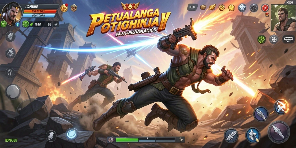 Tampilan gameplay yang menegangkan dalam IDN668 dengan aksi menarik.