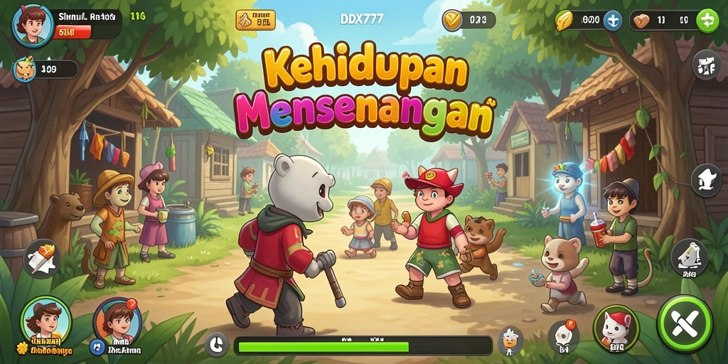 Tampilan gameplay IDX777 yang menarik dan realistis dalam simulasi kehidupan.