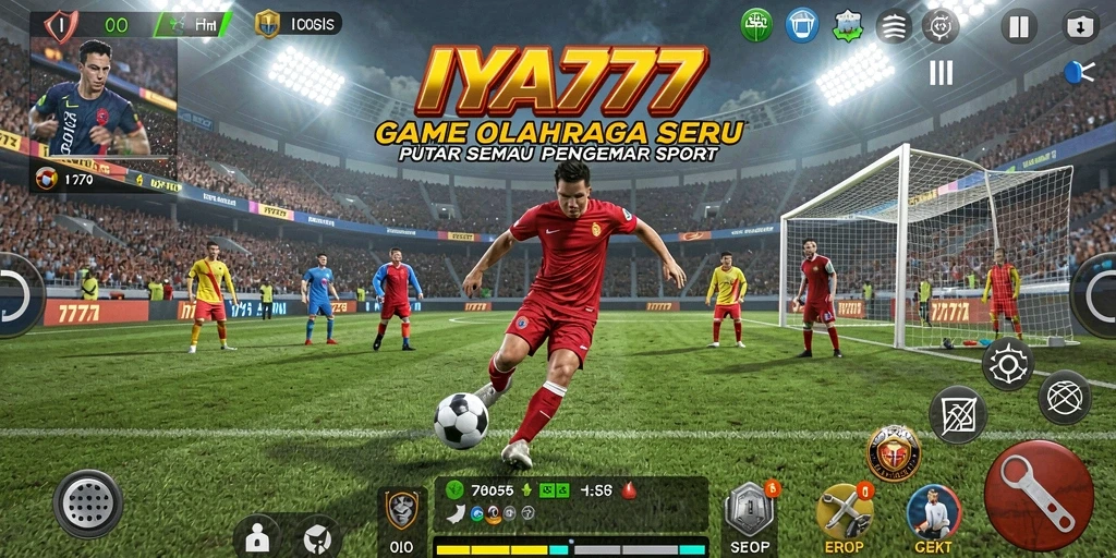 Tangkapan layar game menunjukkan aksi seru permainan olahraga.
