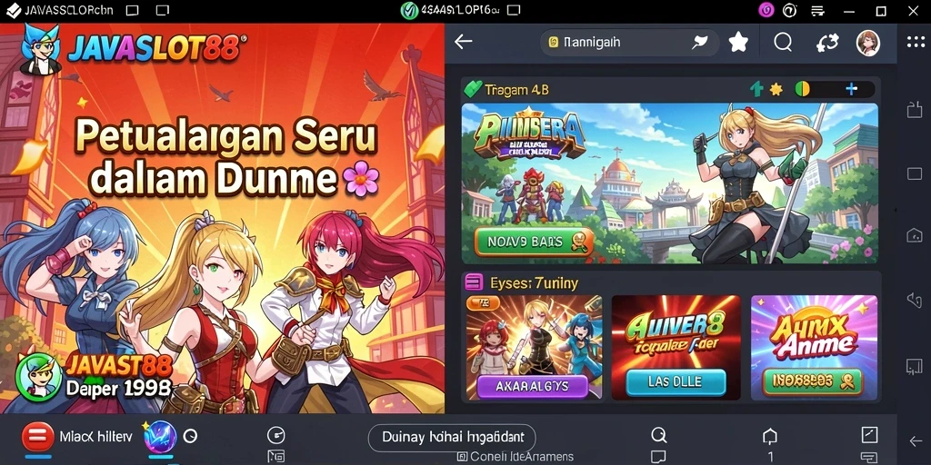 Tampilan grafis menawan dari gameplay dalam JAVASLOT88.