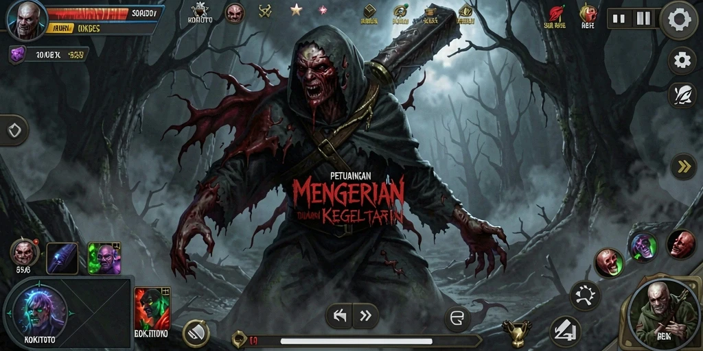 Gameplay menegangkan KOKITOTO dengan suasana mencekam.
