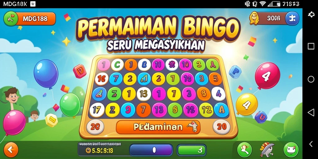 Tampilan gameplay seru MDG188 dengan interaksi Bingo yang menarik.