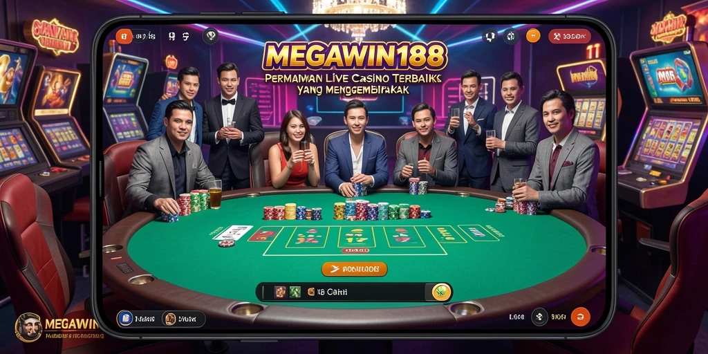 Tampilan menangkap momen menegangkan dalam permainan Live Casino.