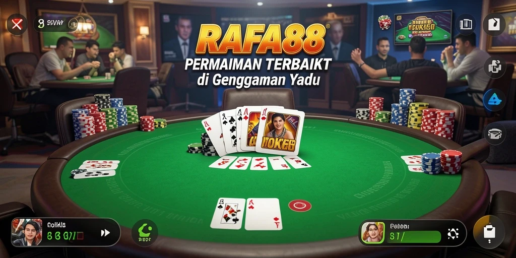 Tampilan gameplay menarik dalam aplikasi Poker RAFA88.