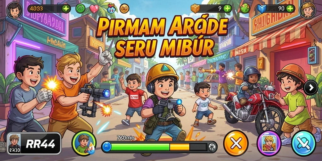 Screenshot gameplay RR44 menampilkan keseruan tantangan arcade.