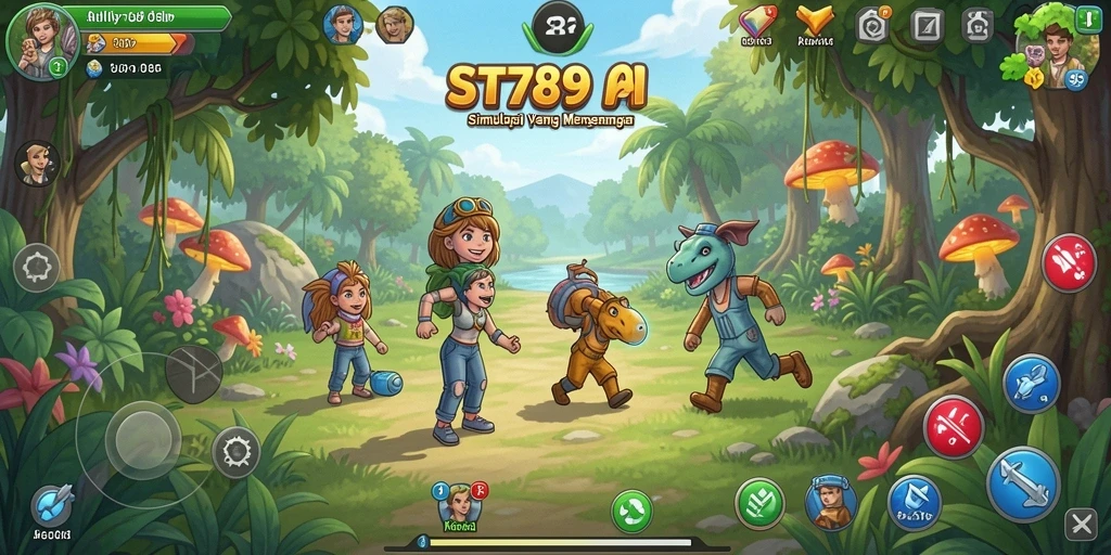 Tampilan menarik gameplay dalam ST789 yang penuh warna.