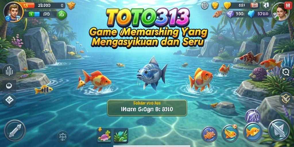 Tampilan gameplay TOTO313 yang menampilkan aksi memancing yang menegangkan.