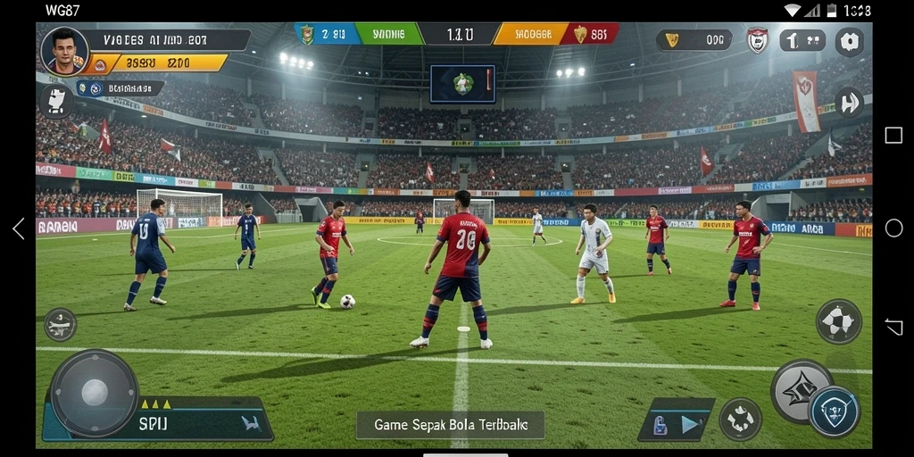 Tangkapan layar menunjukkan aksi seru dalam permainan sepak bola.