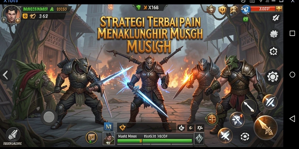 Tangkapan layar X168 menampilkan aksi pertempuran strategi yang mendebarkan.