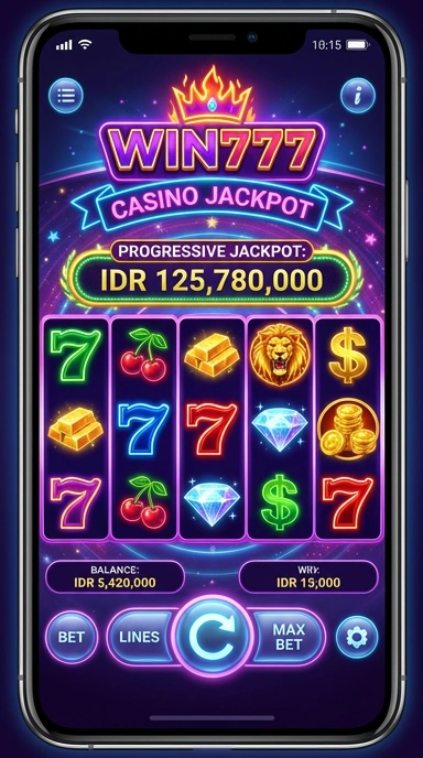 Tampilan utama aplikasi win777 yang sederhana dan intuitif.